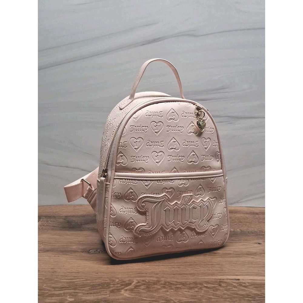 Juicy Couture Upgrade U Medium Backpack w/ Extra Handle & Charm, Powder Blush